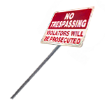 Notrespassingsign