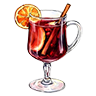 Consumable alcohol mulled wine