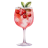 Consumable alcohol cranberry mimosa