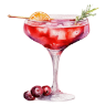 Consumable alcohol cranberry sparkler