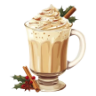 Consumable alcohol eggnog hot