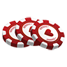 Casino chips red
