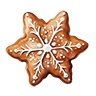 Consumable cookie snowflake