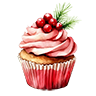 Consumable cupcake cranberry