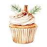 Consumable cupcake eggnog