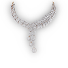 Diamond necklace silver