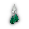 Emerald earring silver
