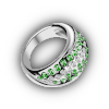 Emerald ring silver