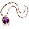 Necklace amethyst richelieu