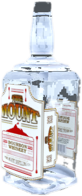 P whiskey notop empty