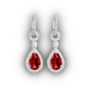 Ruby earring silver