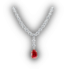 Ruby necklace silver