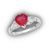 Ruby ring silver