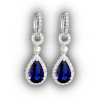 Sapphire earring silver