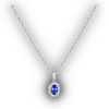 Sapphire necklace silver